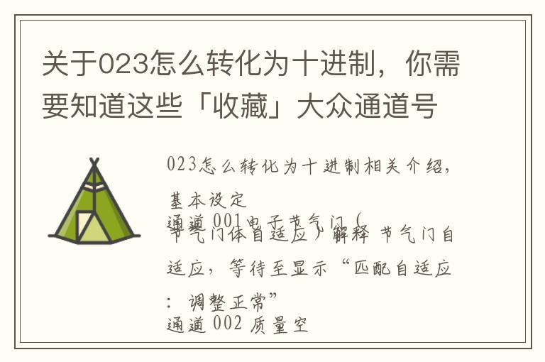 关于023怎么转化为十进制,你需要知道这些「收藏」大众通道号大全修死多少修理工,还不赶快收藏转发