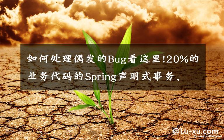 如何处理偶发的Bug看这里!20%的业务代码的Spring声明式事务,可能都没处理正确