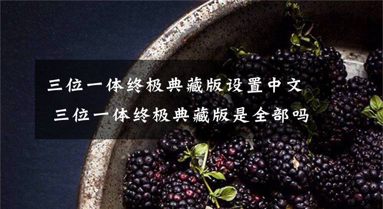 三位一体终极典藏版设置中文 三位一体终极典藏版是全部吗