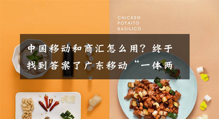 中国移动和商汇怎么用?终于找到答案了广东移动“一体两翼”发展系列报道之二打造4G健康发展的“广东样本”