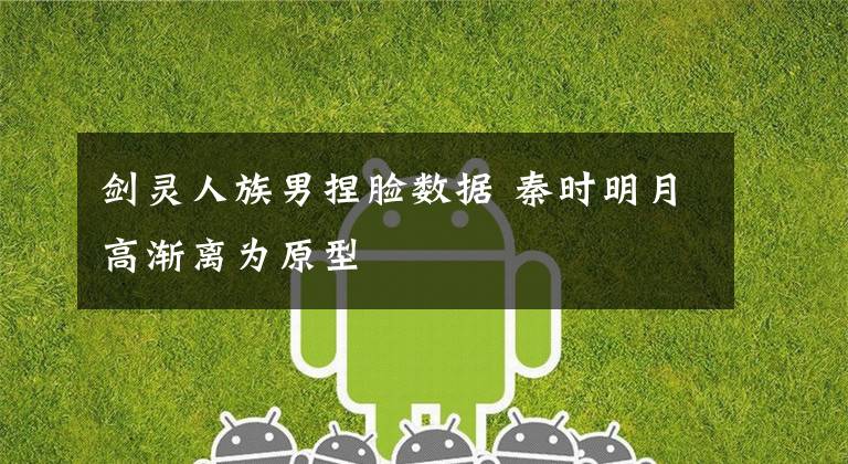 剑灵人族男捏脸数据 秦时明月高渐离为原型