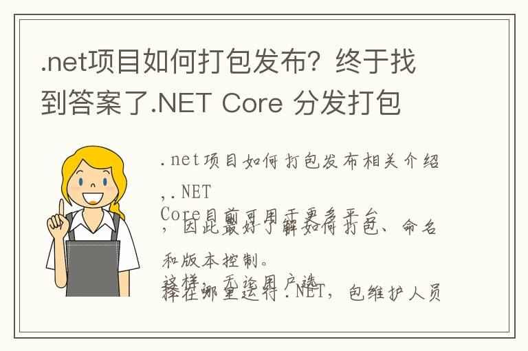 .net项目如何打包发布?终于找到答案了.NET Core 分发打包