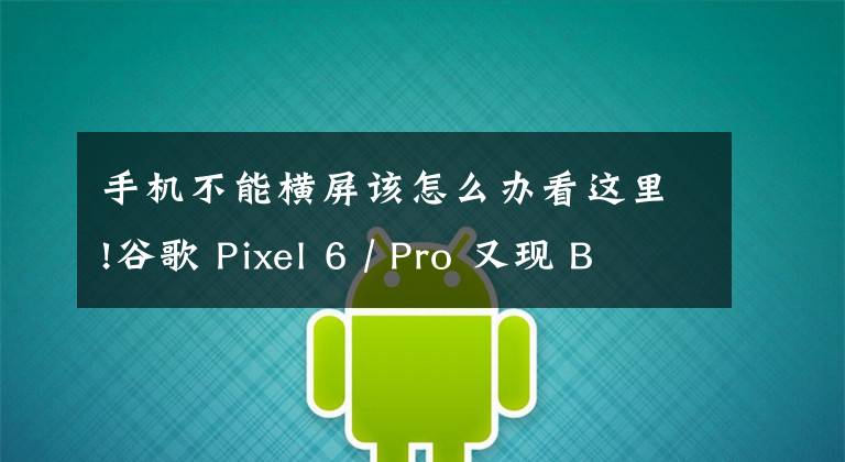 手机不能横屏该怎么办看这里!谷歌 Pixel 6 / Pro 又现 Bug:屏幕自动旋转功能失灵