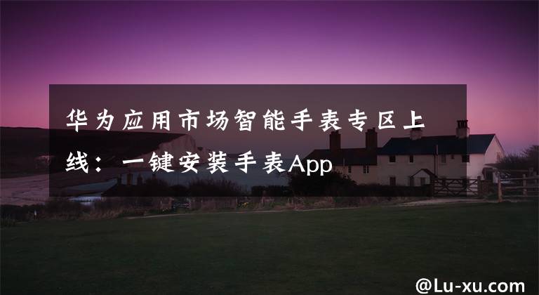 华为应用市场智能手表专区上线：一键安装手表App