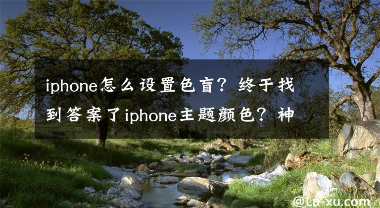 iphone怎么设置色盲？终于找到答案了iphone主题颜色？神奇的色彩滤镜