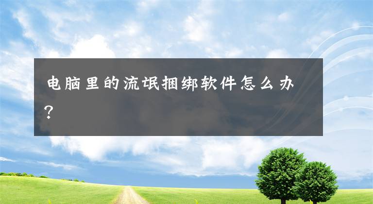 电脑里的流氓捆绑软件怎么办？