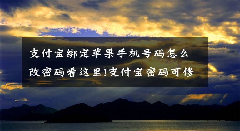 支付宝绑定苹果手机号码怎么改密码看这里!支付宝密码可修改?支付宝称已提高风控体系