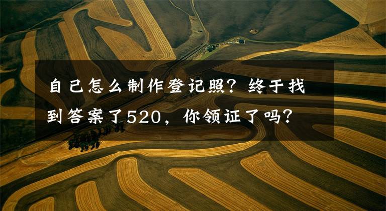 自己怎么制作登记照?终于找到答案了520,你领证了吗?