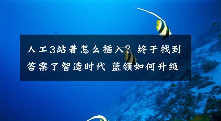 人工3站着怎么插入？终于找到答案了智造时代 蓝领如何升级“换装”