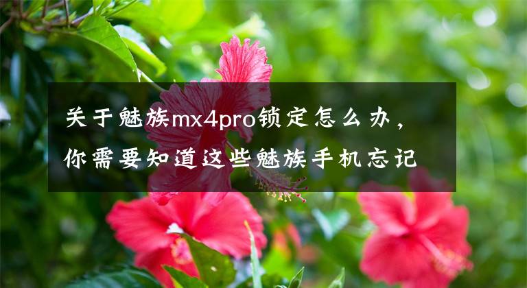 关于魅族mx4pro锁定怎么办，你需要知道这些魅族手机忘记锁屏密码了怎么办？