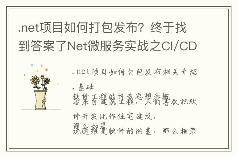 .net项目如何打包发布?终于找到答案了Net微服务实战之CI/CD