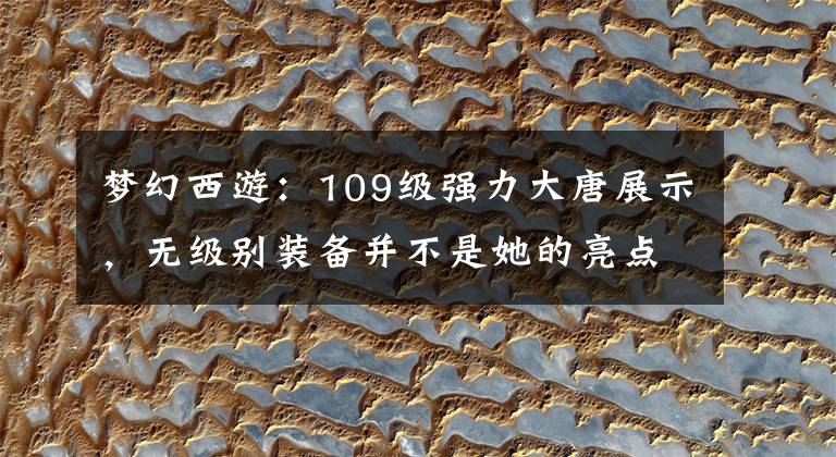 梦幻西游:109级强力大唐展示,无级别装备并不是她的亮点?