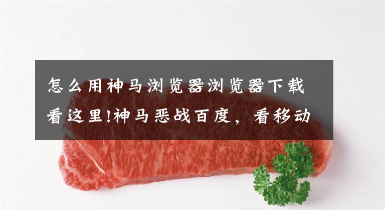 怎么用神马浏览器浏览器下载看这里!神马恶战百度,看移动搜索的未来!