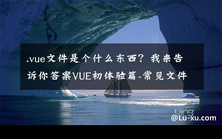 .vue文件是个什么东西?我来告诉你答案VUE初体验篇-常见文件说明
