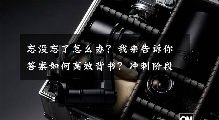 忘没忘了怎么办?我来告诉你答案如何高效背书?冲刺阶段科学对抗遗忘!想过必背