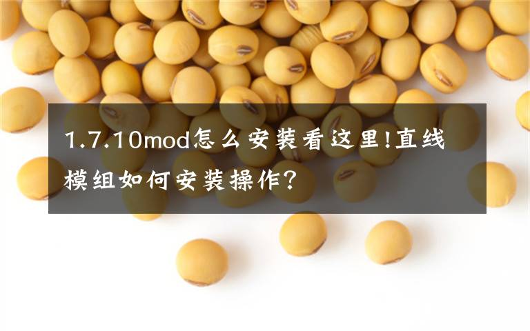 1.7.10mod怎么安装看这里!直线模组如何安装操作?