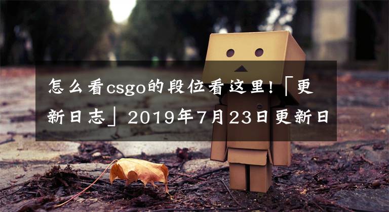 怎么看csgo的段位看这里!「更新日志」2019年7月23日更新日志