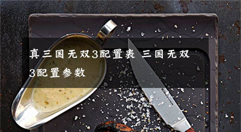 真三国无双3配置表 三国无双3配置参数