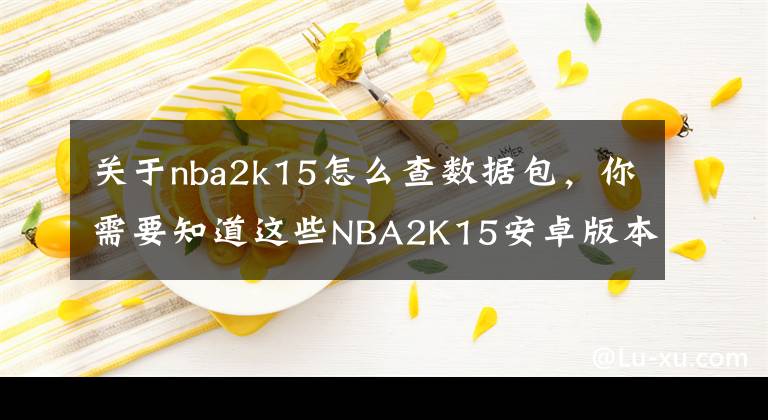 关于nba2k15怎么查数据包,你需要知道这些NBA2K15安卓版本