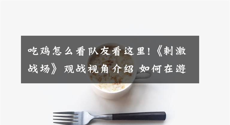 吃鸡怎么看队友看这里!《刺激战场》观战视角介绍 如何在游戏中观战好友