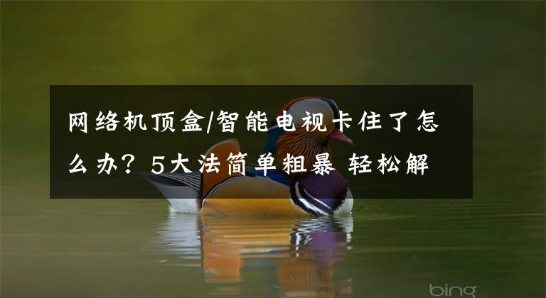 网络机顶盒/智能电视卡住了怎么办？5大法简单粗暴 轻松解决！