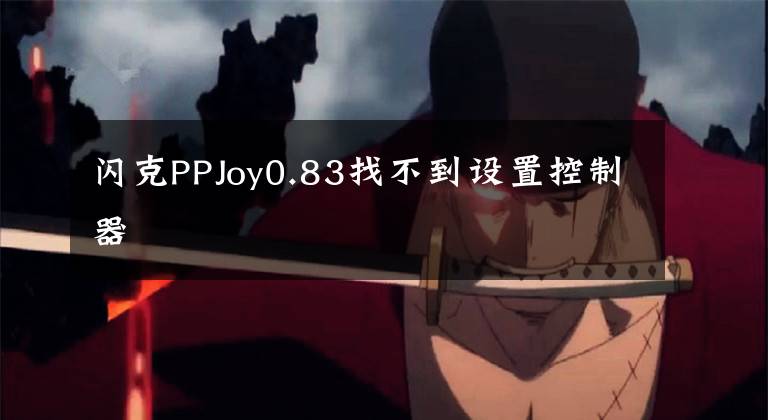 闪克PPJoy0.83找不到设置控制器