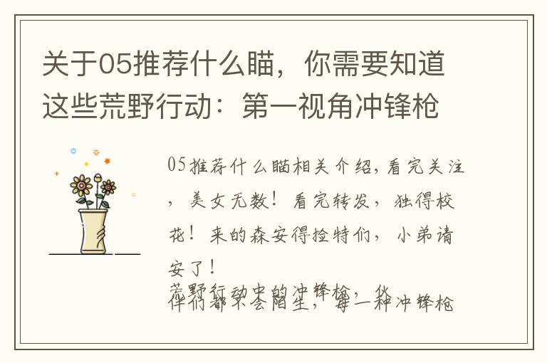 关于05推荐什么瞄,你需要知道这些荒野行动:第一视角冲锋枪瞄具大盘点,P5最棒,K5最难看!