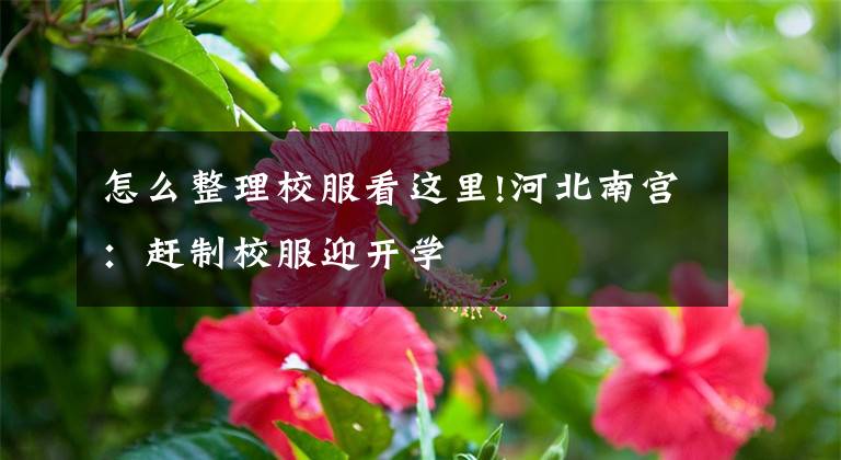 怎么整理校服看这里!河北南宫：赶制校服迎开学