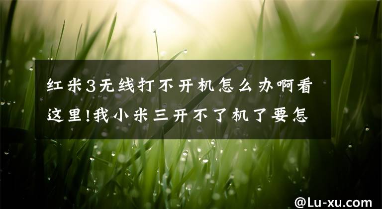 红米3无线打不开机怎么办啊看这里!我小米三开不了机了要怎么处理 一开机就是一个ml然后就黑屏了 然后在