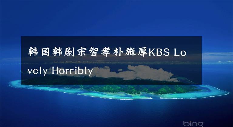 韩国韩剧宋智孝朴施厚KBS Lovely Horribly