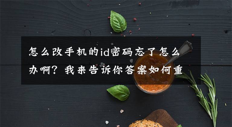 怎么改手机的id密码忘了怎么办啊?我来告诉你答案如何重置您的 Apple ID 密码:6 种简单方法