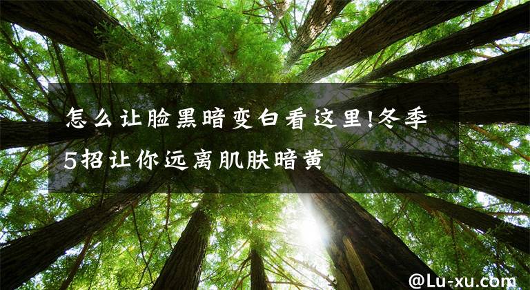 怎么让脸黑暗变白看这里!冬季5招让你远离肌肤暗黄