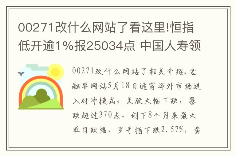 00271改什么网站了看这里!恒指低开逾1%报25034点 中国人寿领跌蓝筹