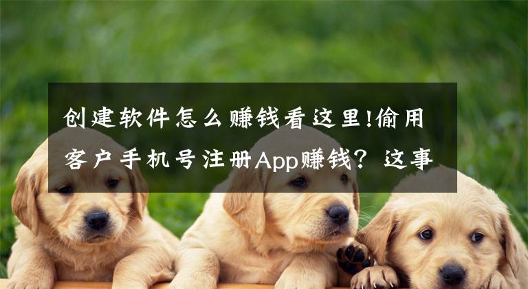 创建软件怎么赚钱看这里!偷用客户手机号注册App赚钱?这事不能干