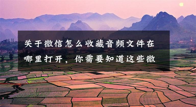 关于微信怎么收藏音频文件在哪里打开,你需要知道这些微信接收、收藏的语音信息存放在哪里?如何将语音转换成MP3格式