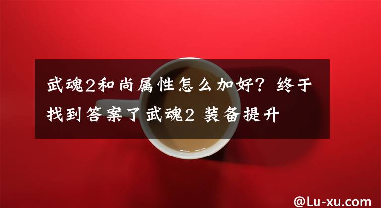 武魂2和尚属性怎么加好？终于找到答案了武魂2 装备提升