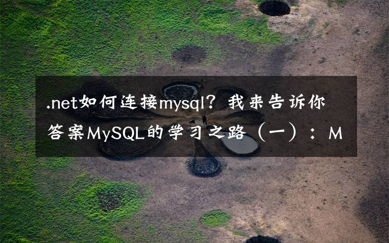 .net如何连接mysql？我来告诉你答案MySQL的学习之路（一）：MySQL的安装配置以及Mycli