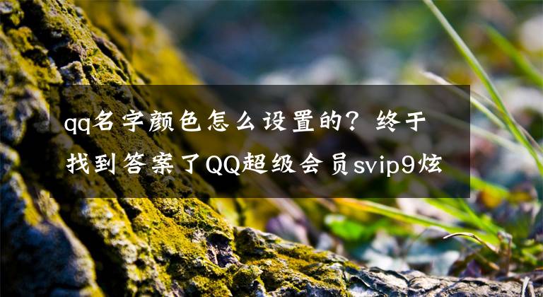qq名字颜色怎么设置的?终于找到答案了QQ超级会员svip9炫彩版纪念图标在哪领 设置显示方法