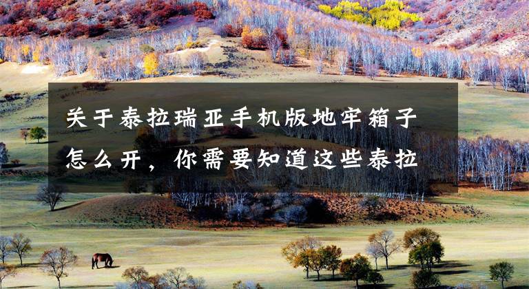 关于泰拉瑞亚手机版地牢箱子怎么开，你需要知道这些泰拉瑞亚：玩家开出极品武器，没想到仅是材料，看到配方后悟了