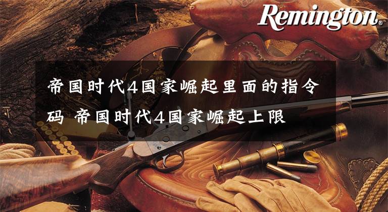 帝国时代4国家崛起里面的指令码 帝国时代4国家崛起上限