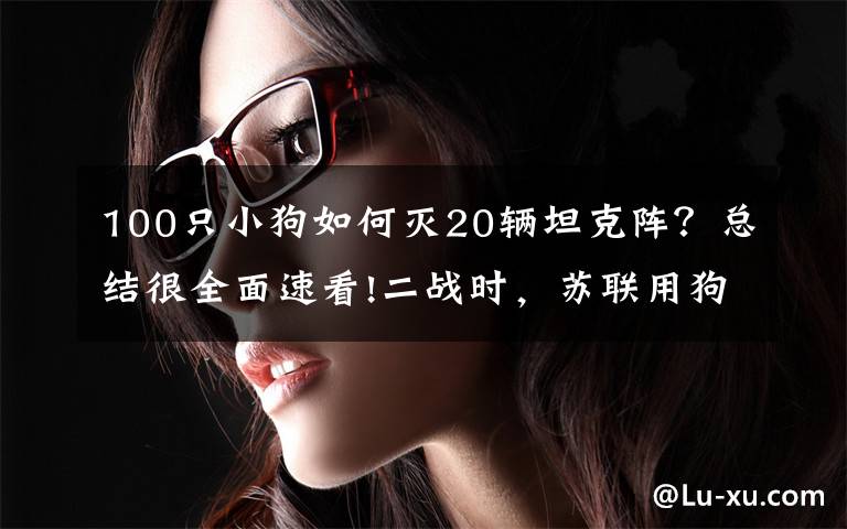 100只小狗如何灭20辆坦克阵?总结很全面速看!二战时,苏联用狗狗对付德军坦克,效果还真明显