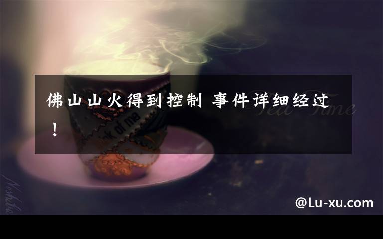 佛山山火得到控制 事件详细经过!