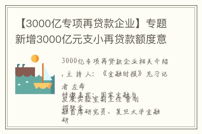 【3000亿专项再贷款企业】专题新增3000亿元支小再贷款额度意味着什么?专项资金定向支持有助于增强银行为中小微企业纾困能力