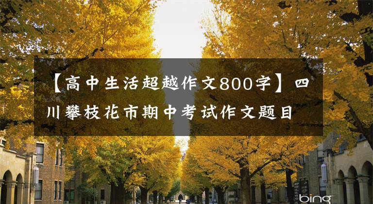 【高中生活超越作文800字】四川攀枝花市期中考试作文题目及优秀范文:追求极限,成为更好的自己