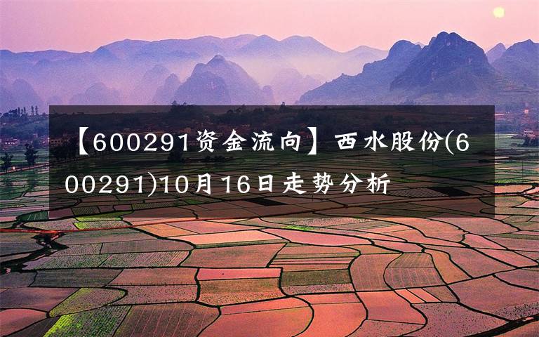 【600291资金流向】西水股份(600291)10月16日走势分析