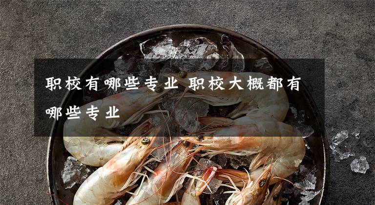 职校有哪些专业 职校大概都有哪些专业