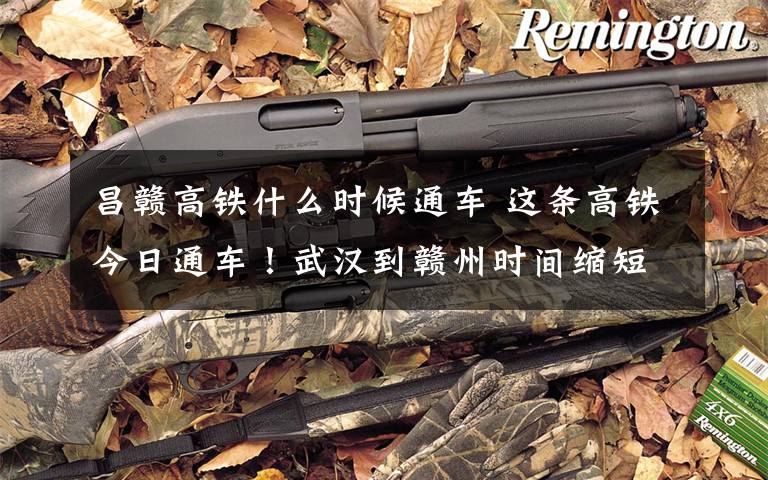 昌赣高铁什么时候通车 这条高铁今日通车!武汉到赣州时间缩短一半