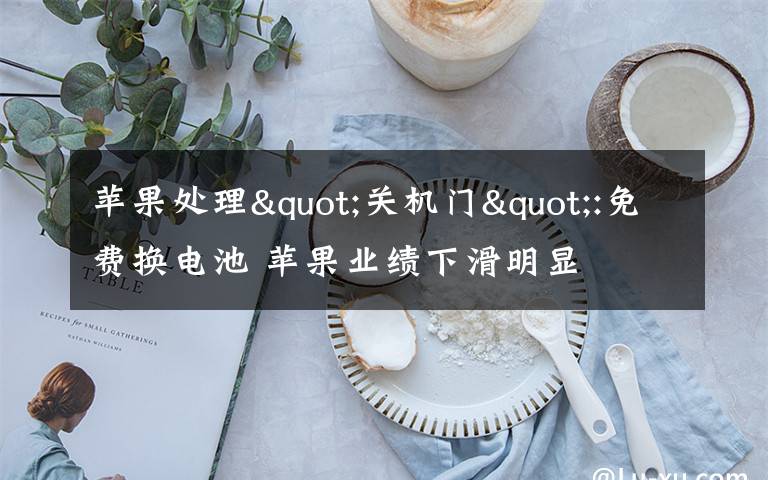 苹果处理"关机门":免费换电池 苹果业绩下滑明显