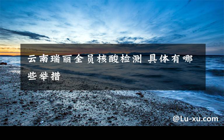 云南瑞丽全员核酸检测 具体有哪些举措