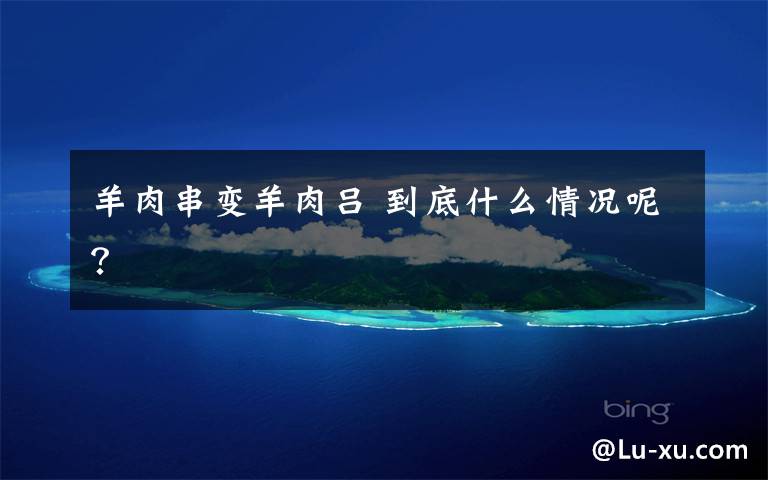 羊肉串变羊肉吕 到底什么情况呢?